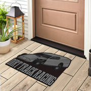 Custom shaped dirt modified door mat