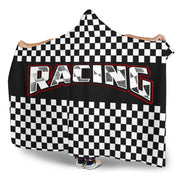 Racing Checkered Hooded Blanket