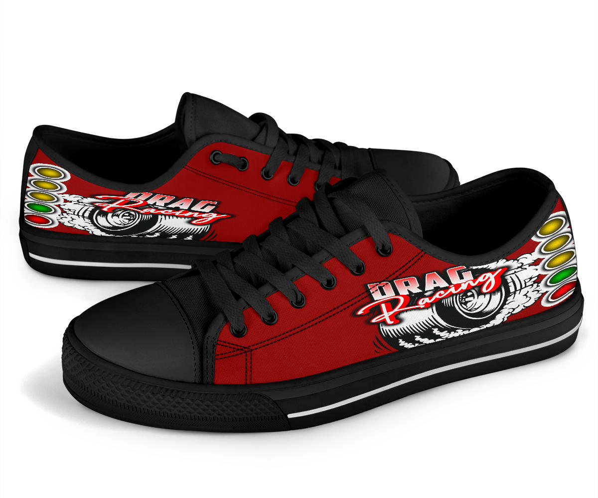Drag Racing Low Top Shoes red