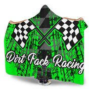 Dirt Racing Hooded Blanket pistachio