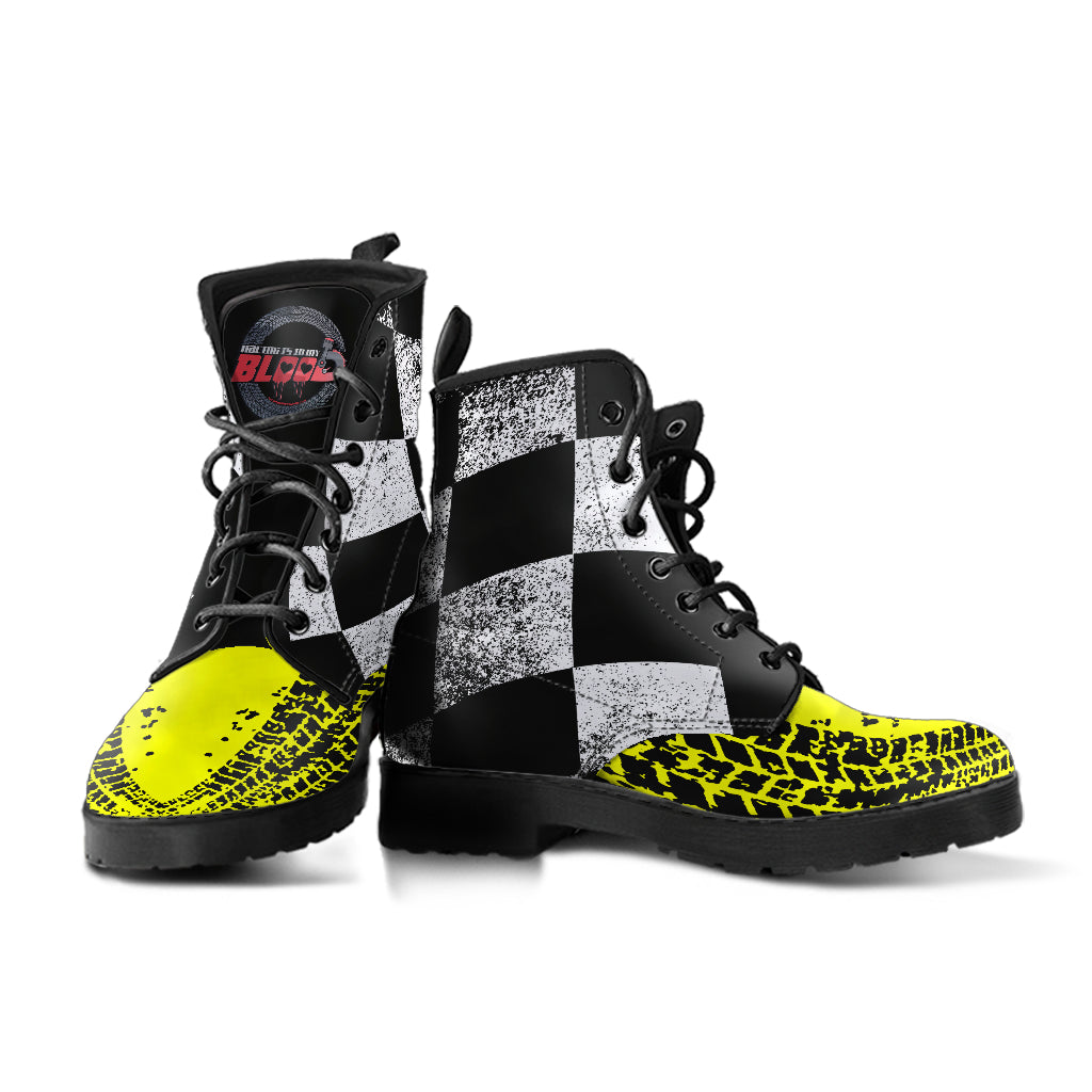 Racing Checkered Boots