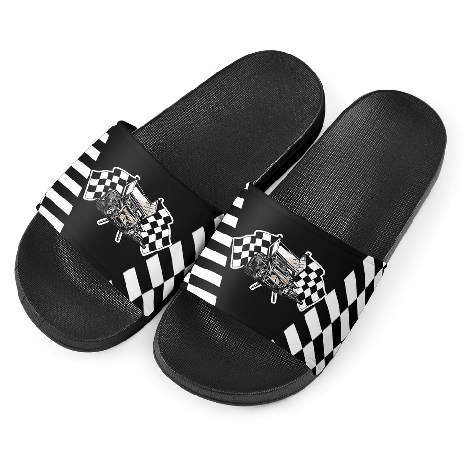 Racing Slide Sandals Black V4