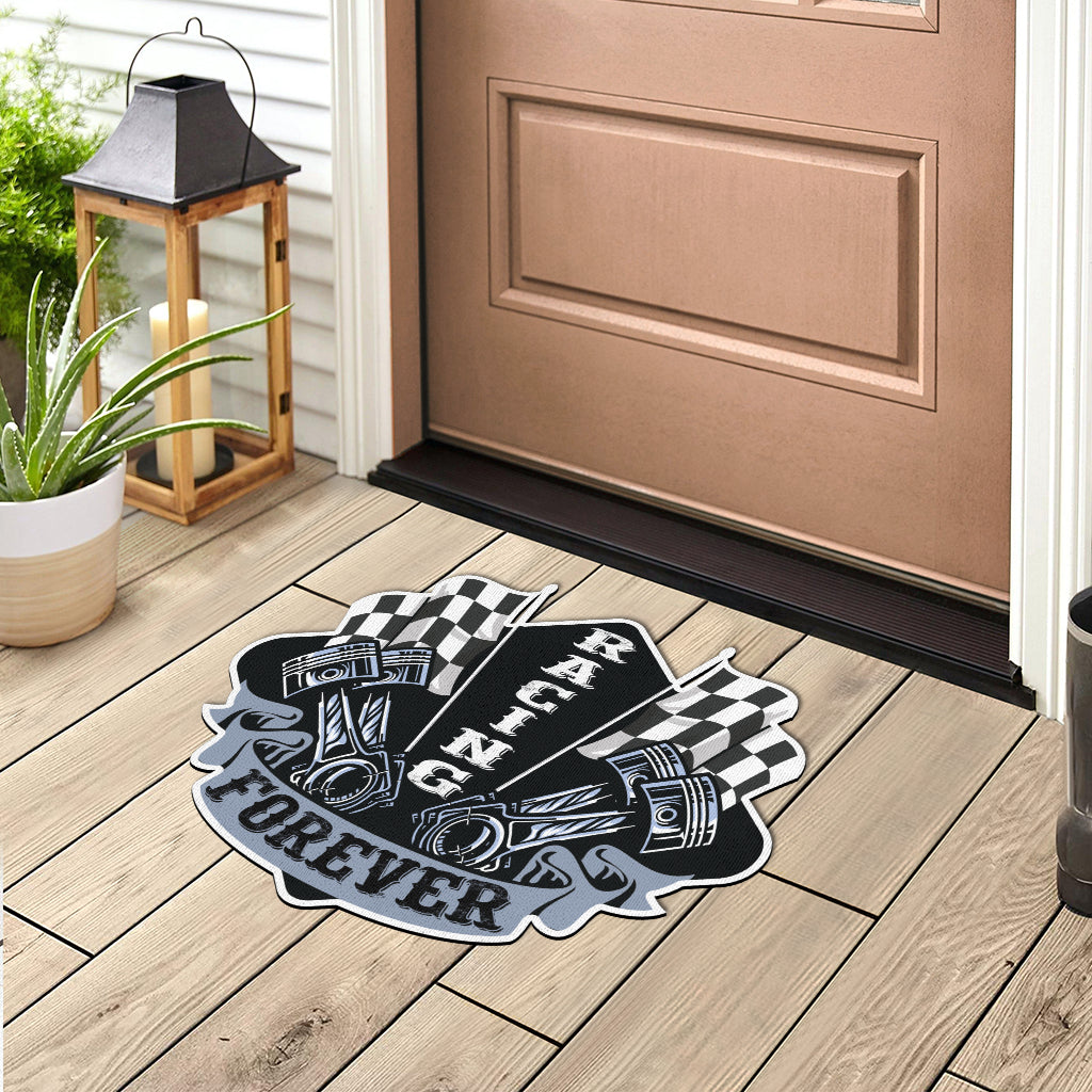 Custom shaped racing door mat