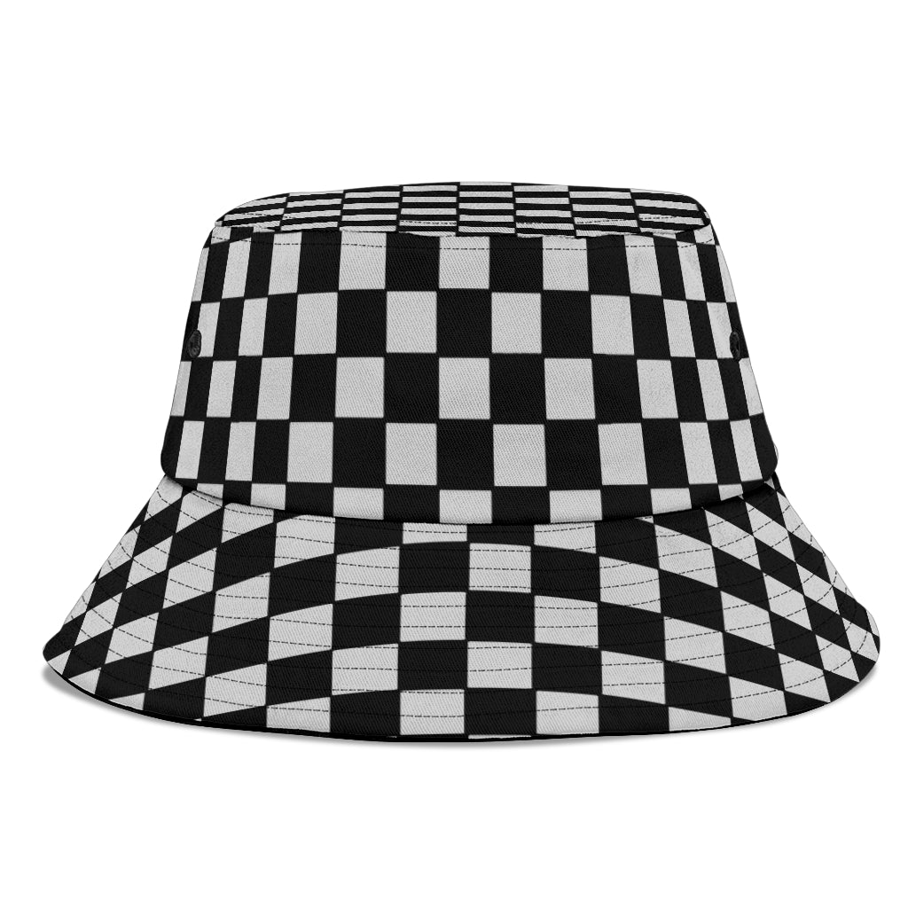 Racing Girl Checkered Bucket Hat