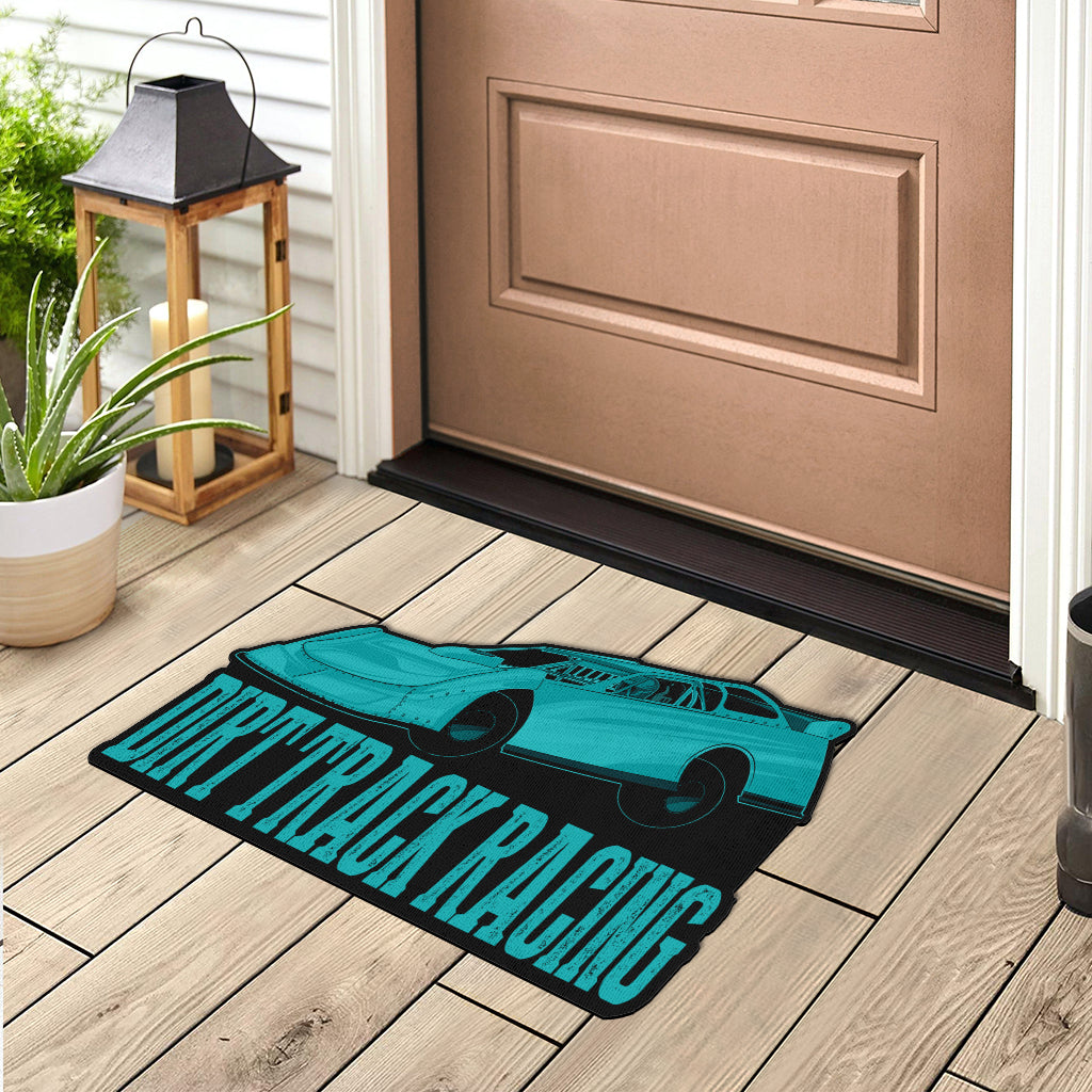 Custom shaped late model door mat