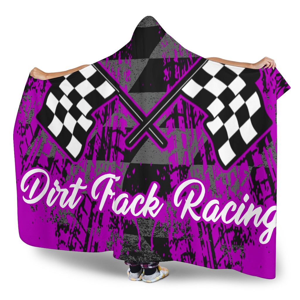 Dirt Racing Hooded Blanket Pink