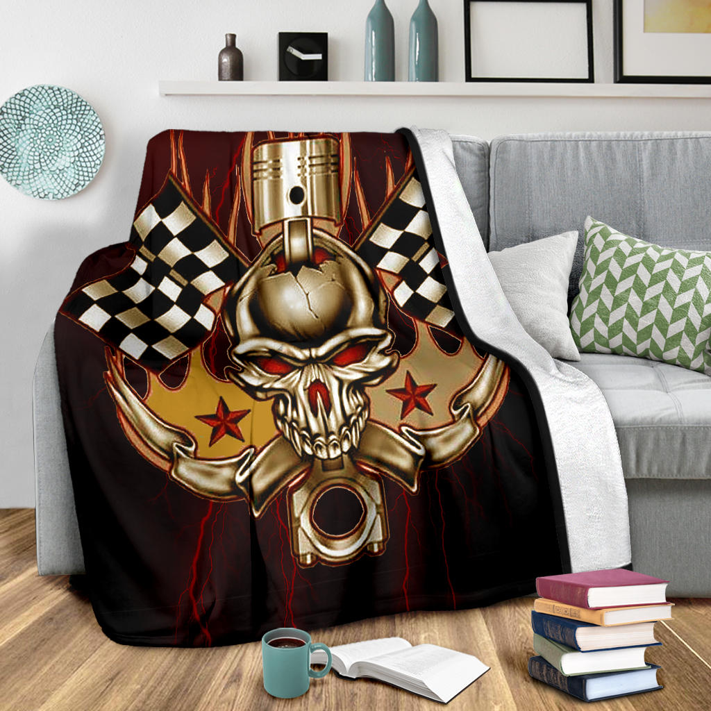 Racing Skull Blanket