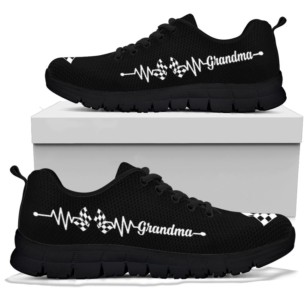 Racing Grandma Heartbeat Running Sneakers