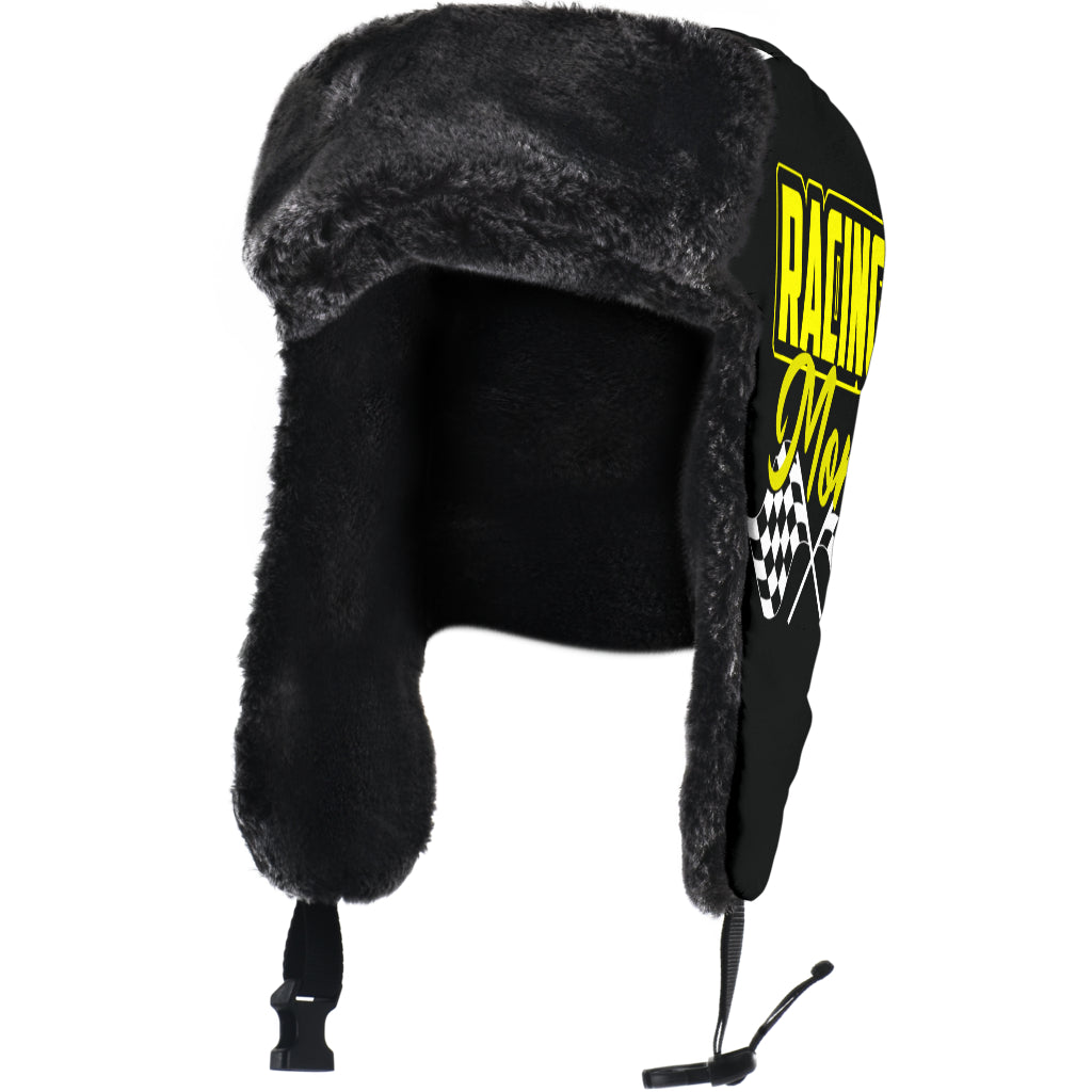 Racing Mom Checkered Trapper Hat 