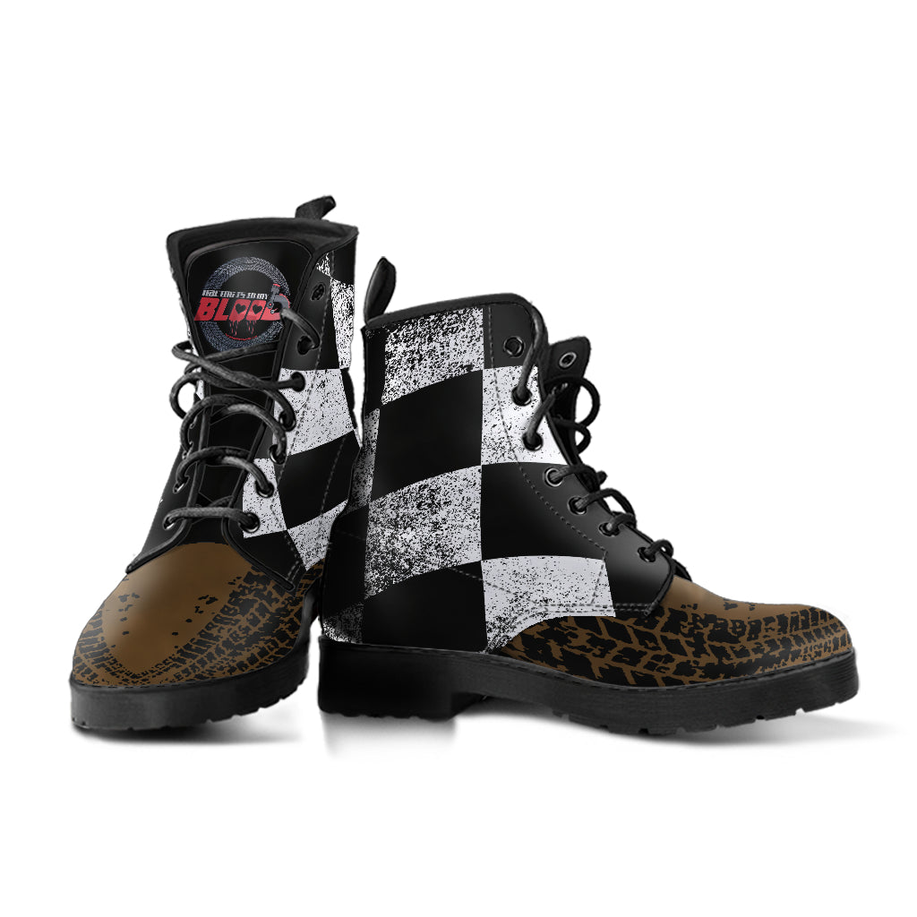 Racing Checkered Boots