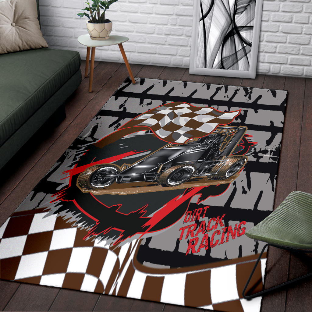 Dirt Racing Non Wing Sprint Car Rug