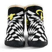 Racing Checkered Cozy Winter Boots