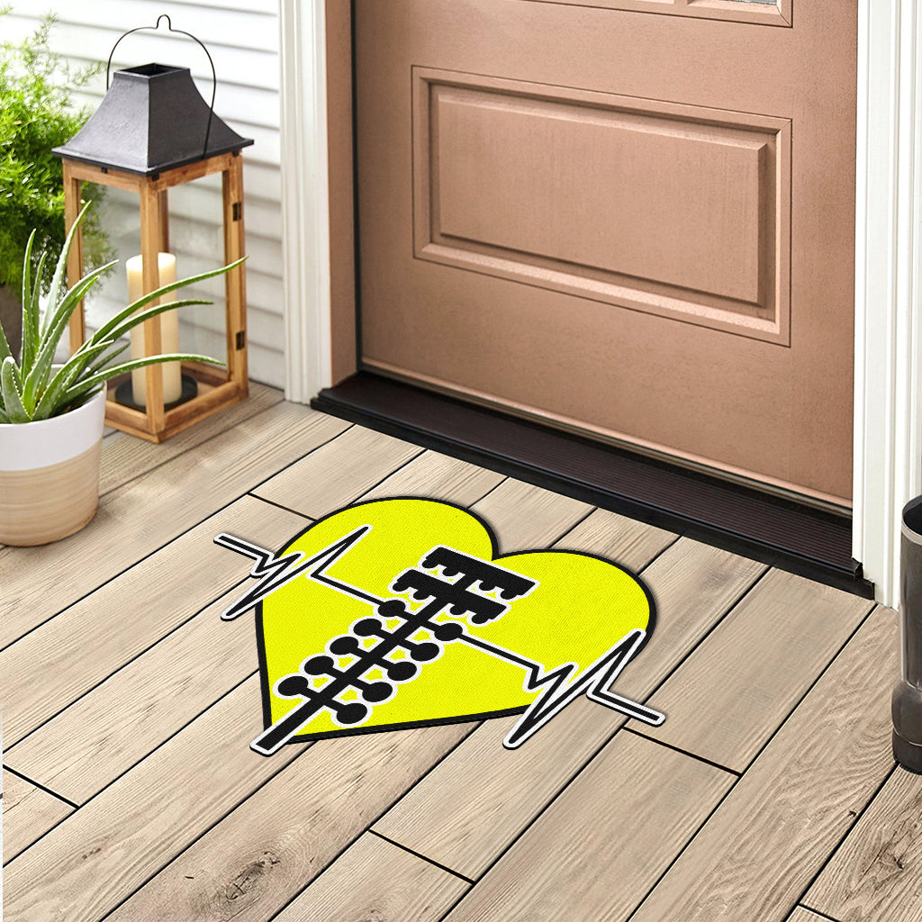 Custom Drag Racing Heartbeat Door Mat