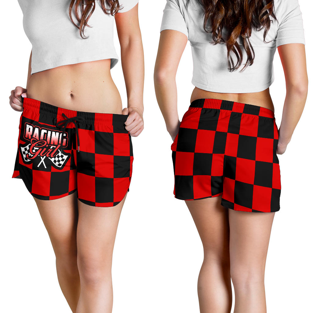 Racing Girl Checkered Shorts