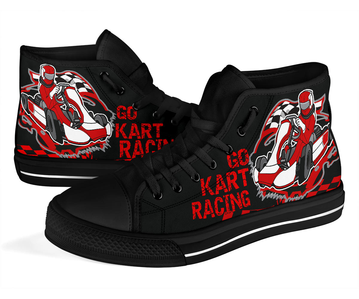 Go-kart racing high top shoes