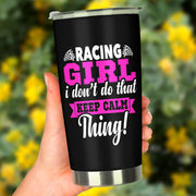 racing girl tumbler