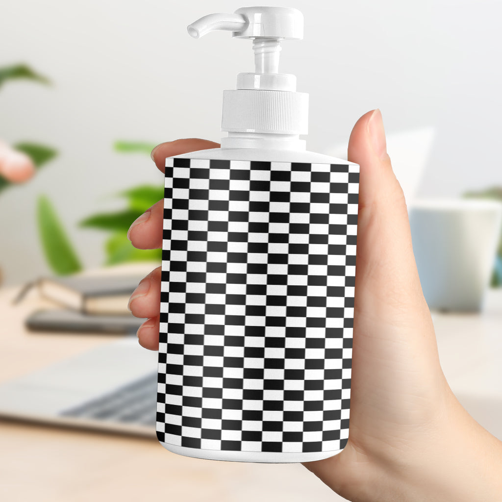 Racing Checkered Sanitizer Bottle