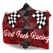 Dirt Racing Hooded Blanket red