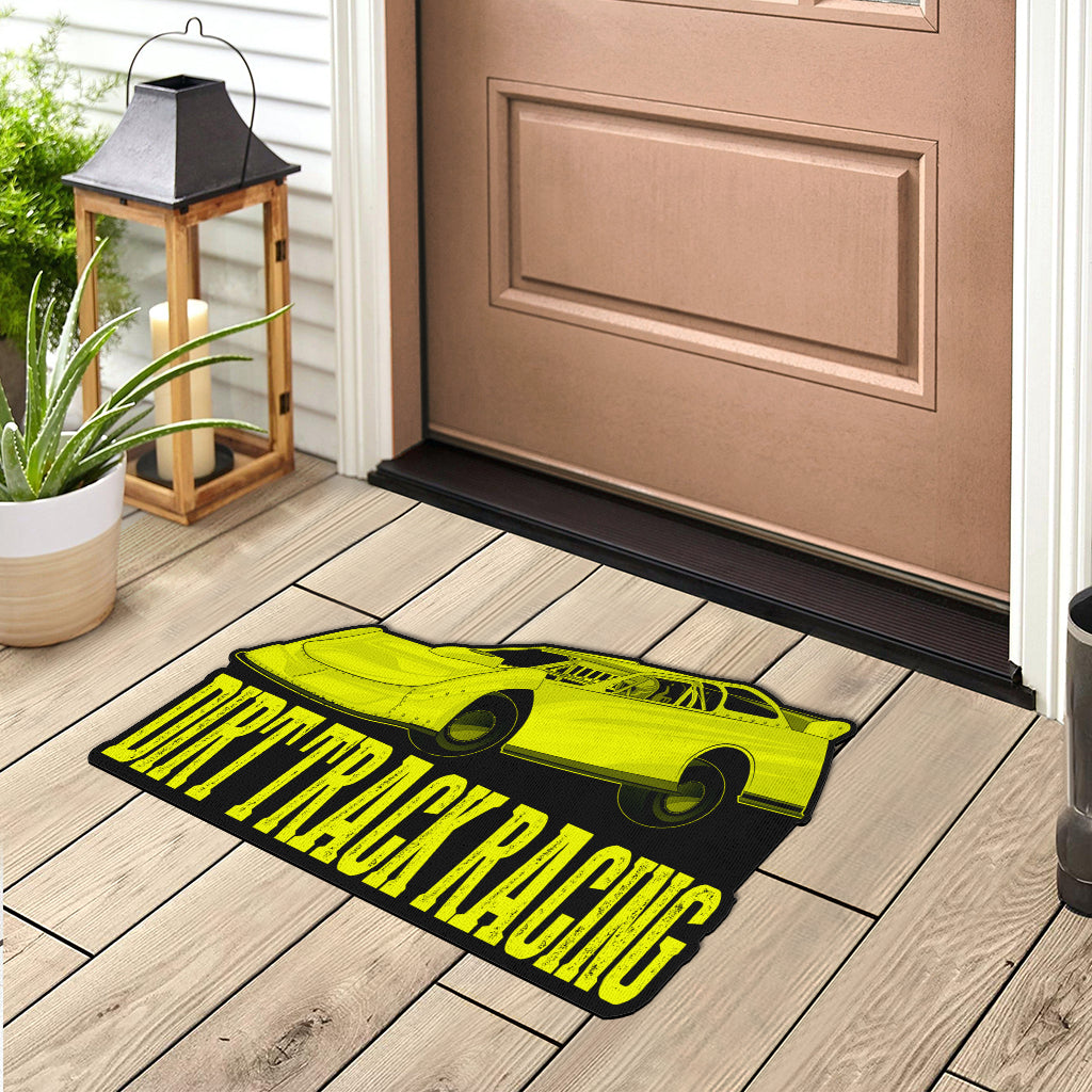 Custom shaped sprint car door mat