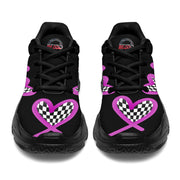 Racing Checkered Heart Chunky Sneakers
