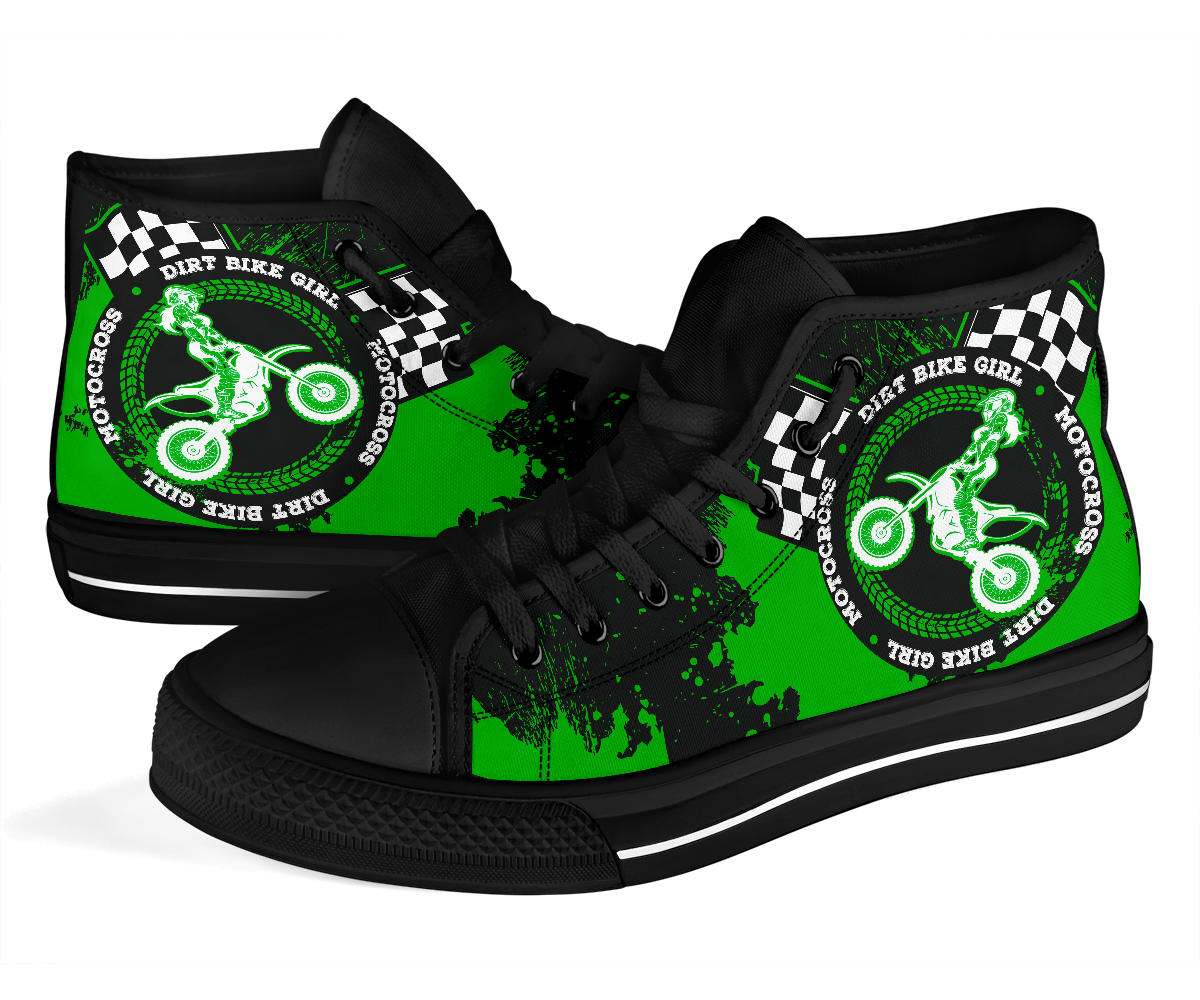 Dirt Bike Girl High Top Shoes