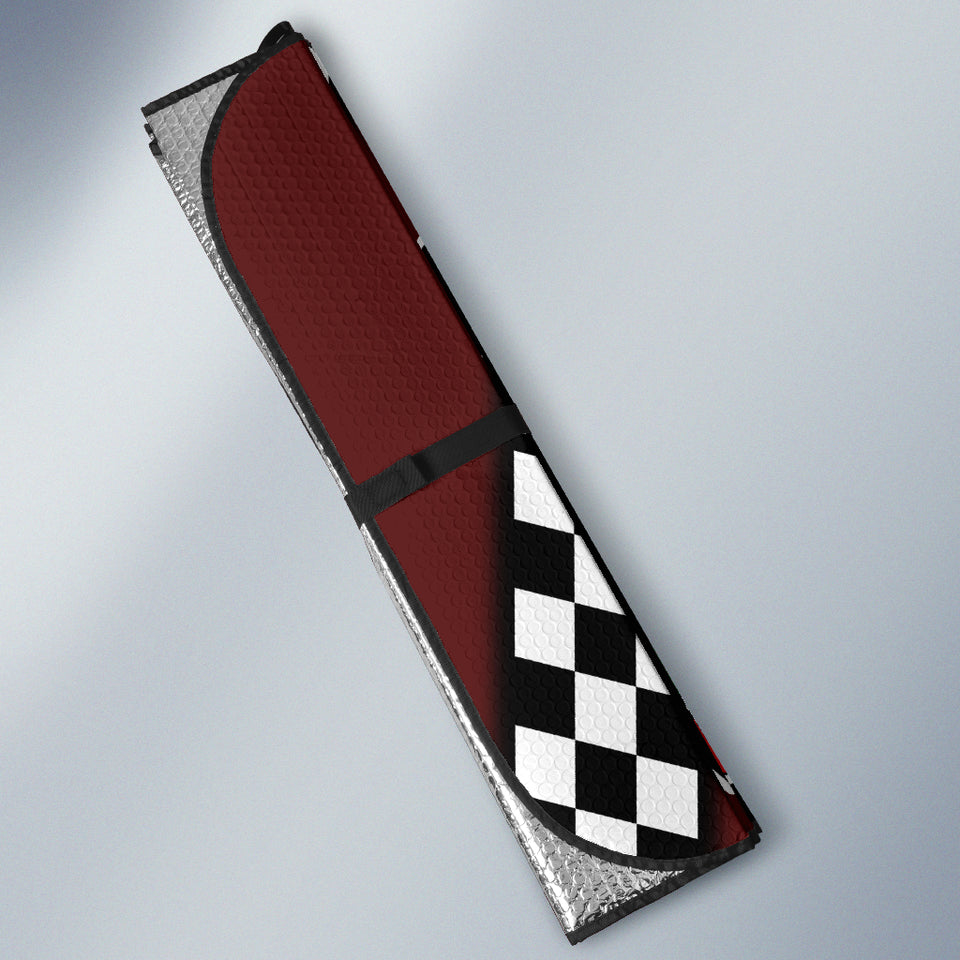 Drag Racing Windshield Sun Shade Maroon (ABOUT 2 WEEKS DELIVERY)