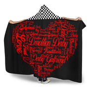 Demolition derby Girlfriend heart hooded blanket