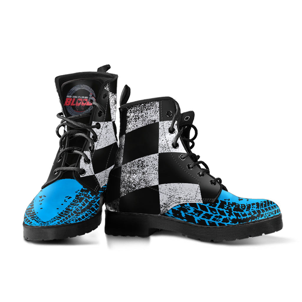 Racing Checkered Boots
