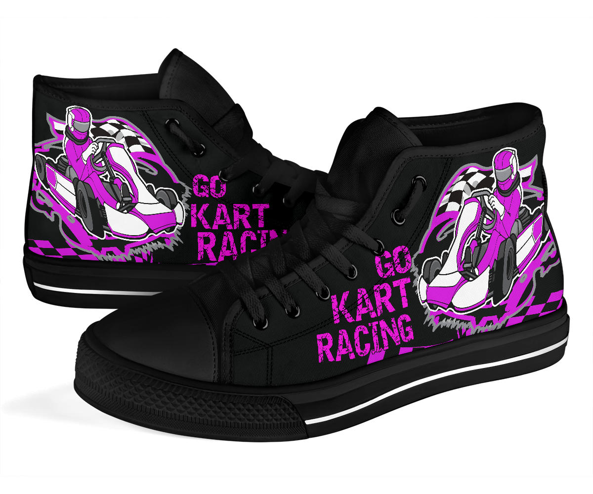 Go-kart racing high top shoes