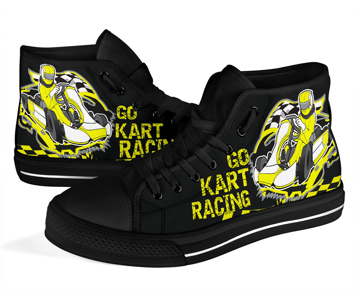 Go-kart racing high top shoes