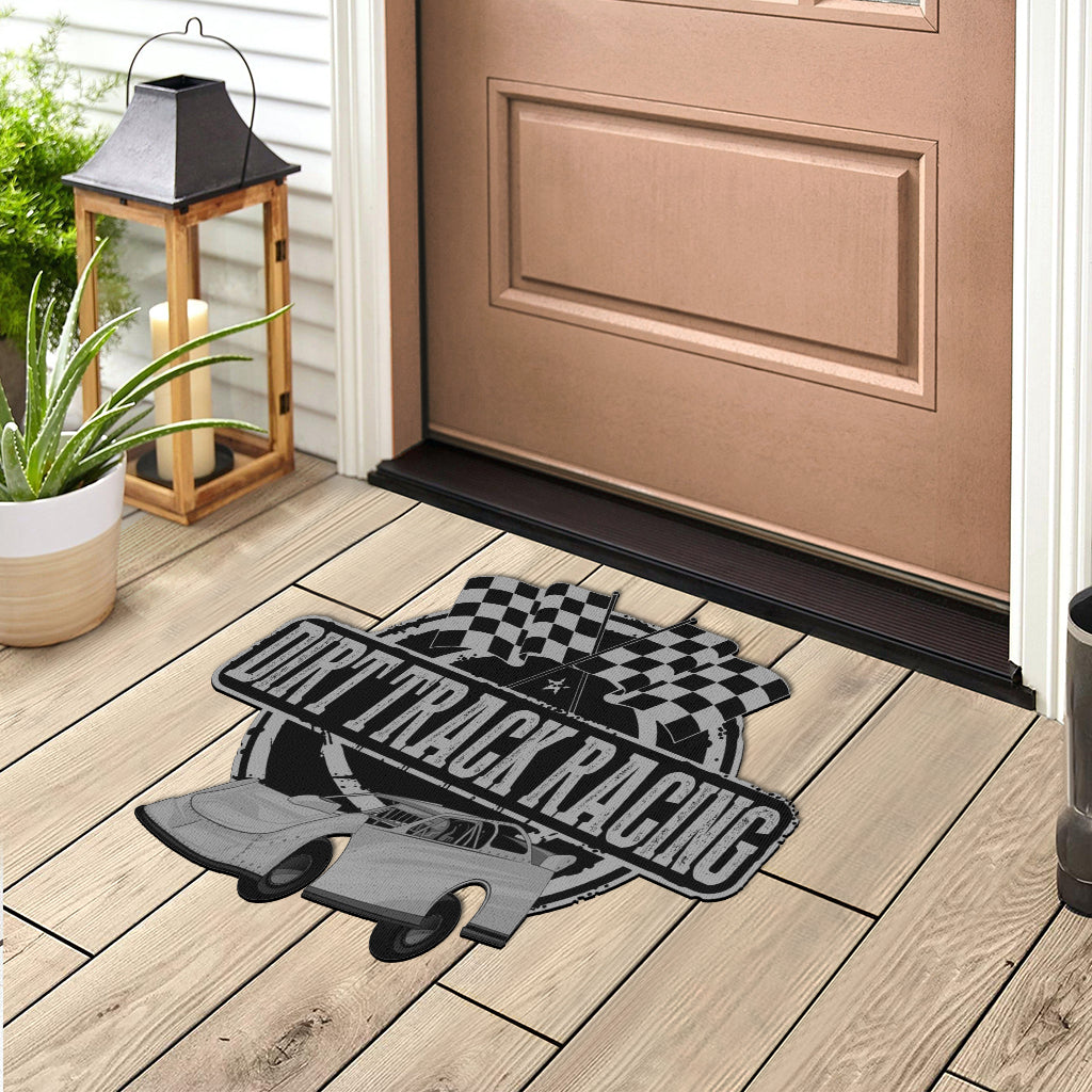 Custom shaped late model door mat