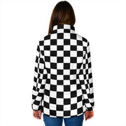 Racing checkered flag padded jackets