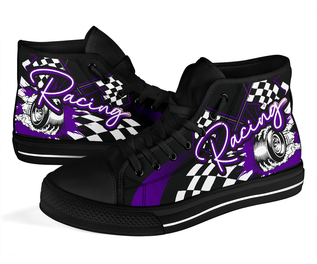 Racing High Top Shoes purple