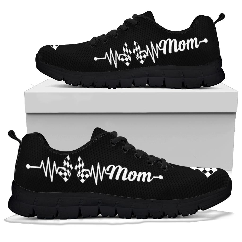 Racing Mom Heartbeat Running Sneakers