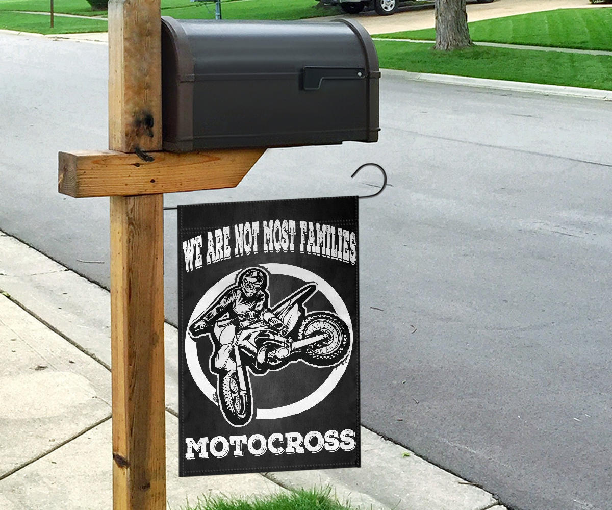 We Are Not Most Families Motocross Flag