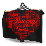 Dirt track racing Nanna heart hooded blanket