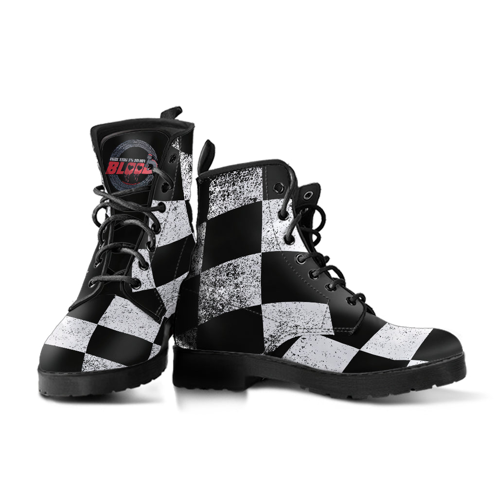 Racing Checkered Boots