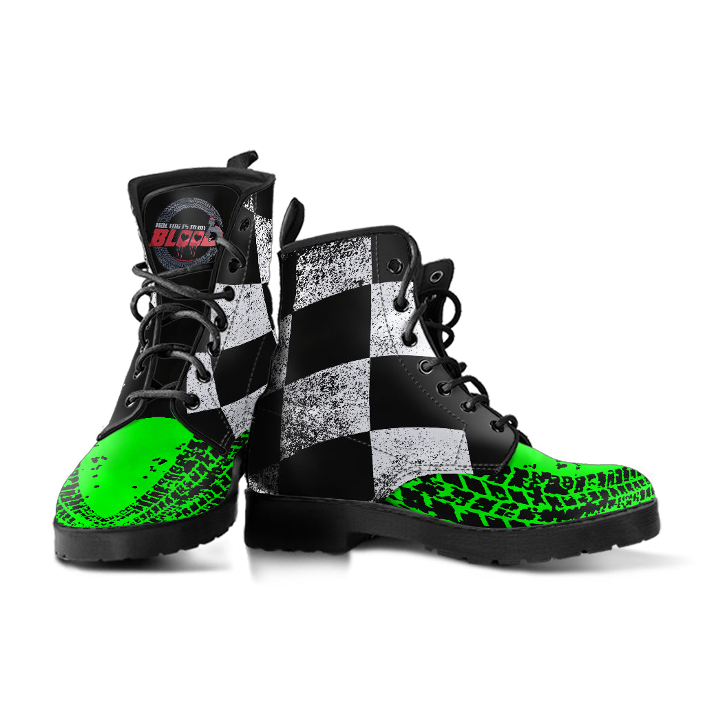 Racing Checkered Boots 