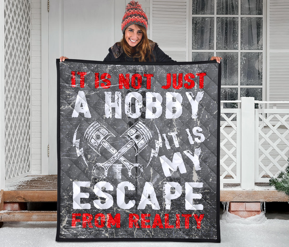 IIt Is Not Just A Hobby it's my escape from reality Drag Racing Premium Quilt