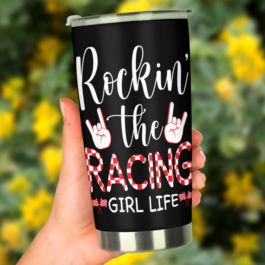 racing girl tumbler