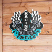 Racing Forever Metal Sign