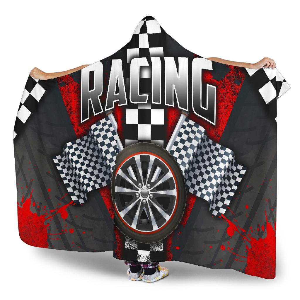 Racing Hooded Blanket Red