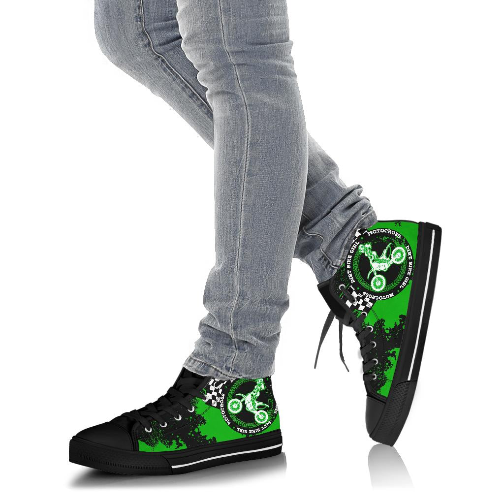 Dirt Bike Girl High Top Shoes