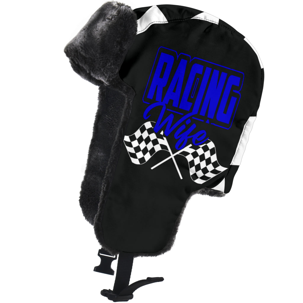 Racing Wife Checkered Trapper Hat 