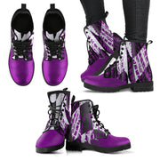 Racing Checkered Boots Purple