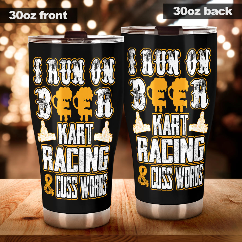 go kart racing tumbler