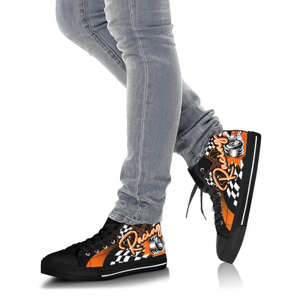 Racing High Top Shoes orange