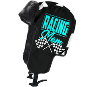 Racing Mom Checkered Trapper Hat 