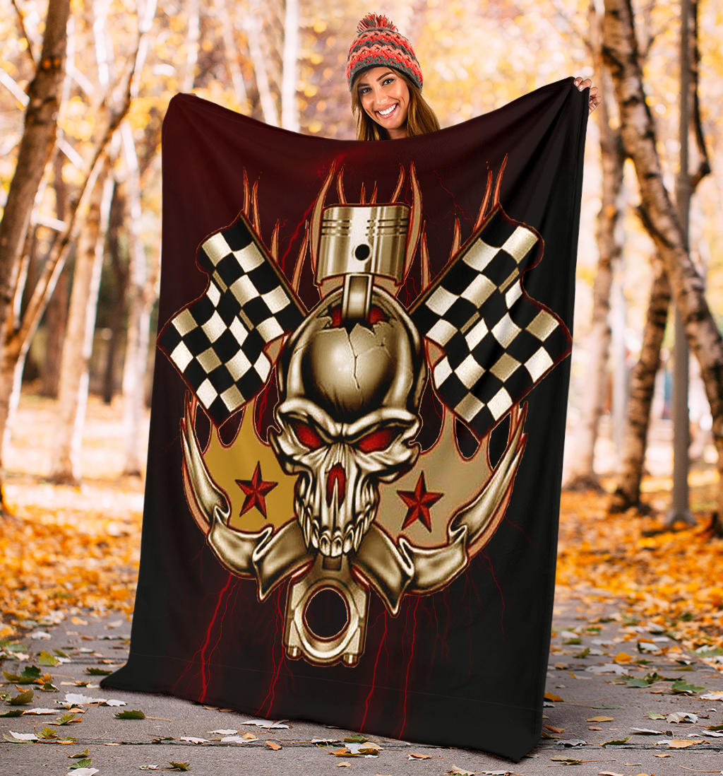 Racing Skull Blanket