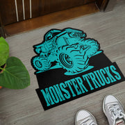 Custom Shaped Monster Trucks Door Mat